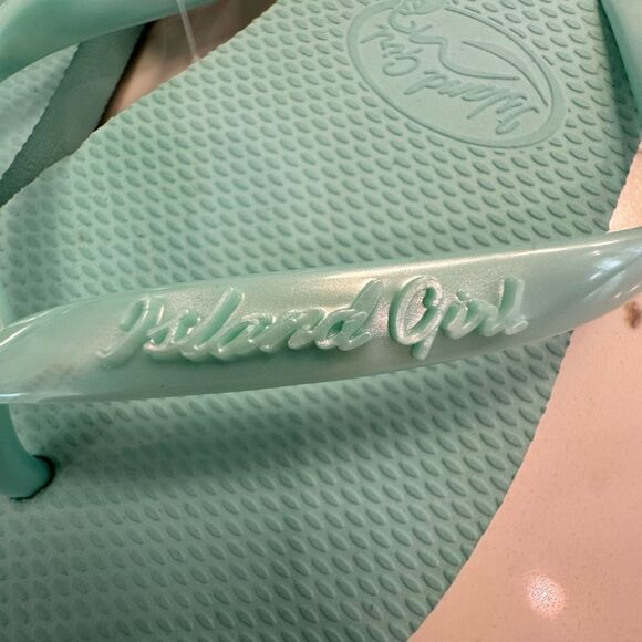 Island Girl Aqua Flip Flops - Picture 2 of 4